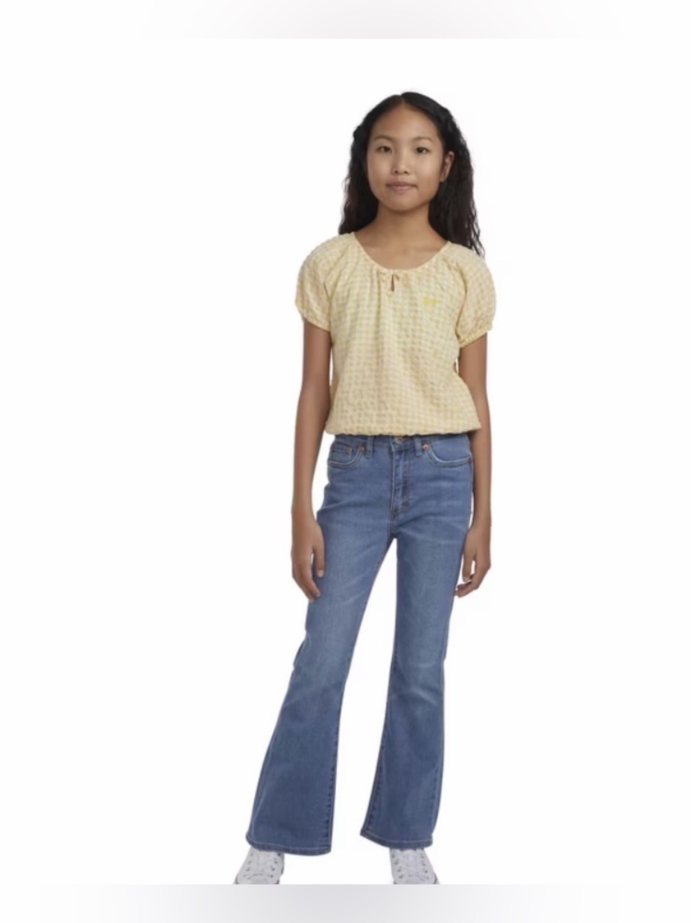 A361 Levi's Girls Flare Denim Light Blue Jeans - NWT 16 Girls
